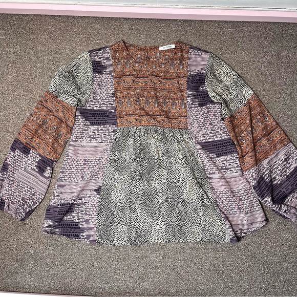 Ces Femme Multicolor Patchwork Blouse - Picture 5 of 9